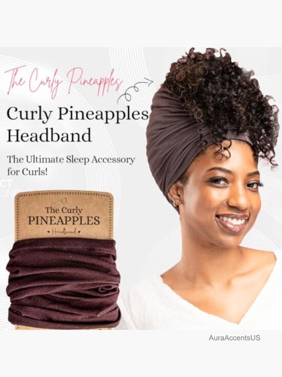 Curly Hair Headbands - Wide Adult Size - Stretchy Non Slip - Yoga Workout Head main image 5